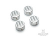 Motorcycle Front Axle Nut Covers Caps Aluminum Chrome For Harley Sportster Touring Softail Dyna VRSC 