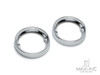 Chrome White Motorcycle Turn Signal Light Bezels Indicator Lens Trim Ring Visor Cover For Harley Sportster XL Softail Dyna Touring FLHR FL