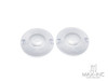 Chrome White Motorcycle Turn Signal Light Bezels Indicator Lens Trim Ring Visor Cover For Harley Sportster XL Softail Dyna Touring FLHR FL