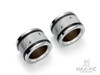 Motorcycle Front Axle Nut Covers Caps Aluminum Black For Harley Sportster Touring Softail Dyna VRSC Fat Bob 
