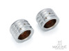 Motorcycle Front Axle Nut Covers Caps Aluminum Chrome For Harley Sportster Touring Softail Dyna
