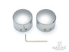 Motorcycle Front Axle Nut Covers Caps Aluminum Chrome For Harley Sportster Touring Softail