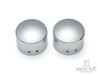 Motorcycle Front Axle Nut Covers Caps Aluminum Chrome For Harley Sportster Touring Softail