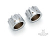 Motorcycle Front Axle Nut Covers Caps Aluminum Chrome For Harley Sportster Touring Softail Dyna VRSC Fat 