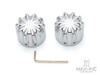 Motorcycle Front Axle Nut Covers Caps Aluminum Chrome For Harley Sportster Touring Softail Dyna VRSC Fat 