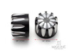 Motorcycle Front Axle Nut Covers Caps Aluminum Black Cut For Harley Sportster Touring Softail Dyna VRSC 