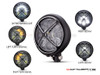 5.75 INCH MATTE BLACK BATES LED MOD INTEGRATED HEADLIGHT - DRL+ TURN SIGNALS -CROSS
