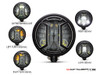 5.75 INCH MATTE BLACK BATES LED MOD INTEGRATED HEADLIGHT - DRL+ TURN SIGNALS - ARMOUR