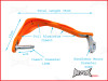 High Quality Orange Plastic / Aluminium Hand Guards - Fits 7/8 Bars