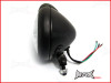 5 1/2" Bates Style Matte Black Metal Headlight - 12v / 35w