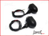 Matte Black Aluminium Classic Style LED Turn Signals / Indicators - Smoked Lense