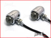 Chrome Aluminium Classic Style LED Turn Signals / Indicators - Smoked Lense