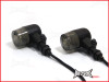 Matte Black Aluminium Classic Barrel LED Turn Signals / Indicators - Smoked Lense