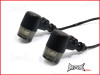 Matte Black Aluminium Classic Barrel LED Turn Signals / Indicators - Smoked Lense