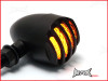 Matte Black Aluminium Prison Bar LED Turn Signals / Indicators - Smoked Lense