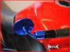 Pair Of Blue Round CNC Machined Bar End Mirrors