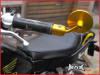 Pair Of Gold Round CNC Machined Bar End Mirrors