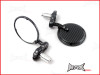 Pair Of Carbon Pattern Round Bar End Mirrors