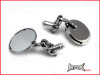 Pair Of Chrome Round Bar End Mirrors