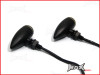 Matte Black Aluminium Classic Bullet LED Turn Signals / Indicators - Smoked Lense