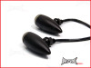 Matte Black Aluminium Classic Bullet LED Turn Signals / Indicators - Smoked Lense