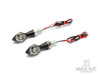 Black Alloy Micro Cyclops LED Turn Signals / Indicators - Small & Bright