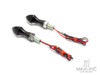 Black Alloy Micro Cyclops LED Turn Signals / Indicators - Small & Bright