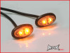 AMBER 12v Oval Flush Mount LED Mini Marker Lights