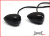 Black Alloy Classic LED Turn Signals / Indicators - Smoked Lense