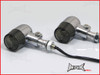 Chrome Aluminium Classic Barrel LED Turn Signals / Indicators - Smoked Lense