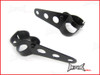 Black Adjustable Universal Headlight Brackets - Fits 32mm-40mm
