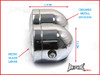 Chrome Universal Metal Twin Headlight - 2 x 35 Watt Halogen Bulbs