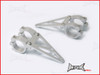 MAX High Quality CNC Machined Silver Headlight Brackets - 38/39mm Diameter
