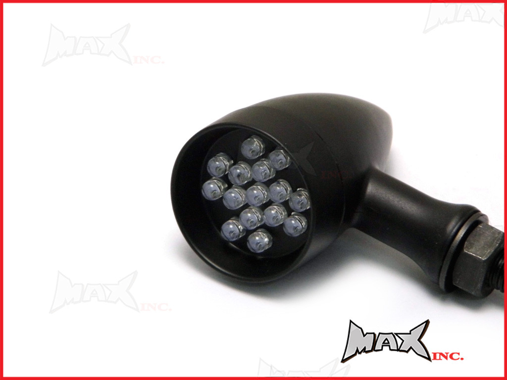 Black Alloy Classic LED Turn Signals / Indicators