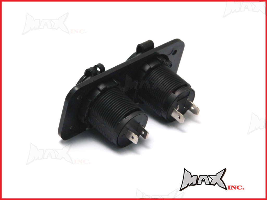 Universal 12v Fairing Mount Socket / Twin USB Power Supply