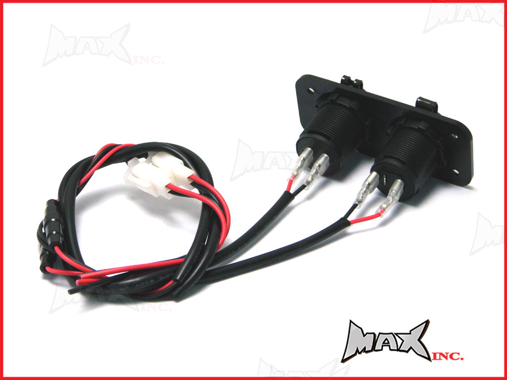 Universal 12v Fairing Mount Socket / Twin USB Power Supply