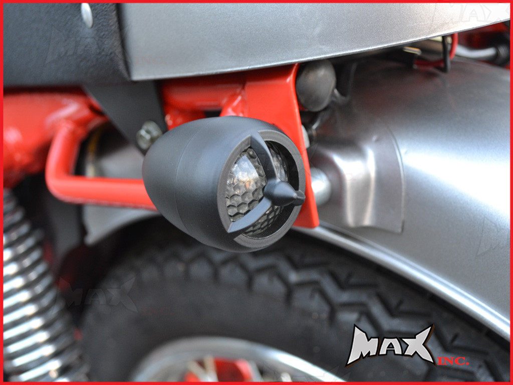 Black Alloy LED Custom HD Turn Signals / Indicators - Smoked Lense