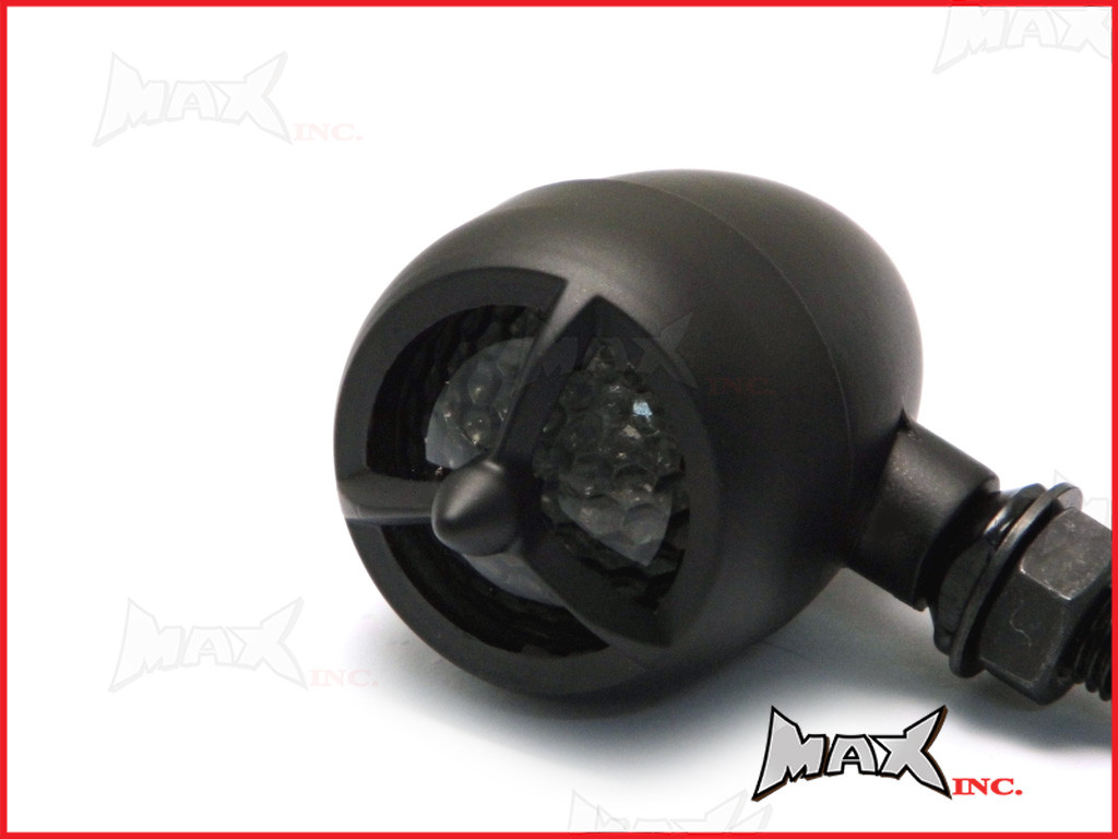 Black Alloy LED Custom HD Turn Signals / Indicators - Smoked Lense