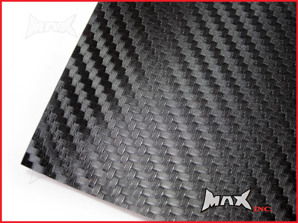 High Grade Self Adhesive Black 3D Carbon Fiber Vinyl Wrap - 45cm x 37cm