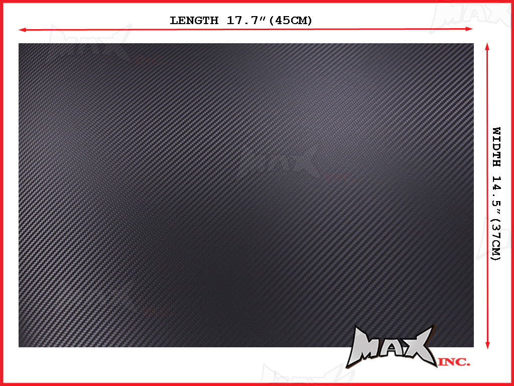 High Grade Self Adhesive Black 3D Carbon Fiber Vinyl Wrap - 45cm x 37cm