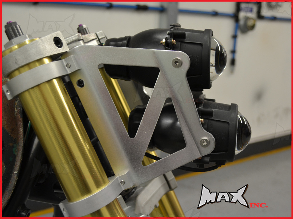 Dual Stacked Streetfighter Projector Headlight Set - Emarked & DOT Approved - 34/35mm