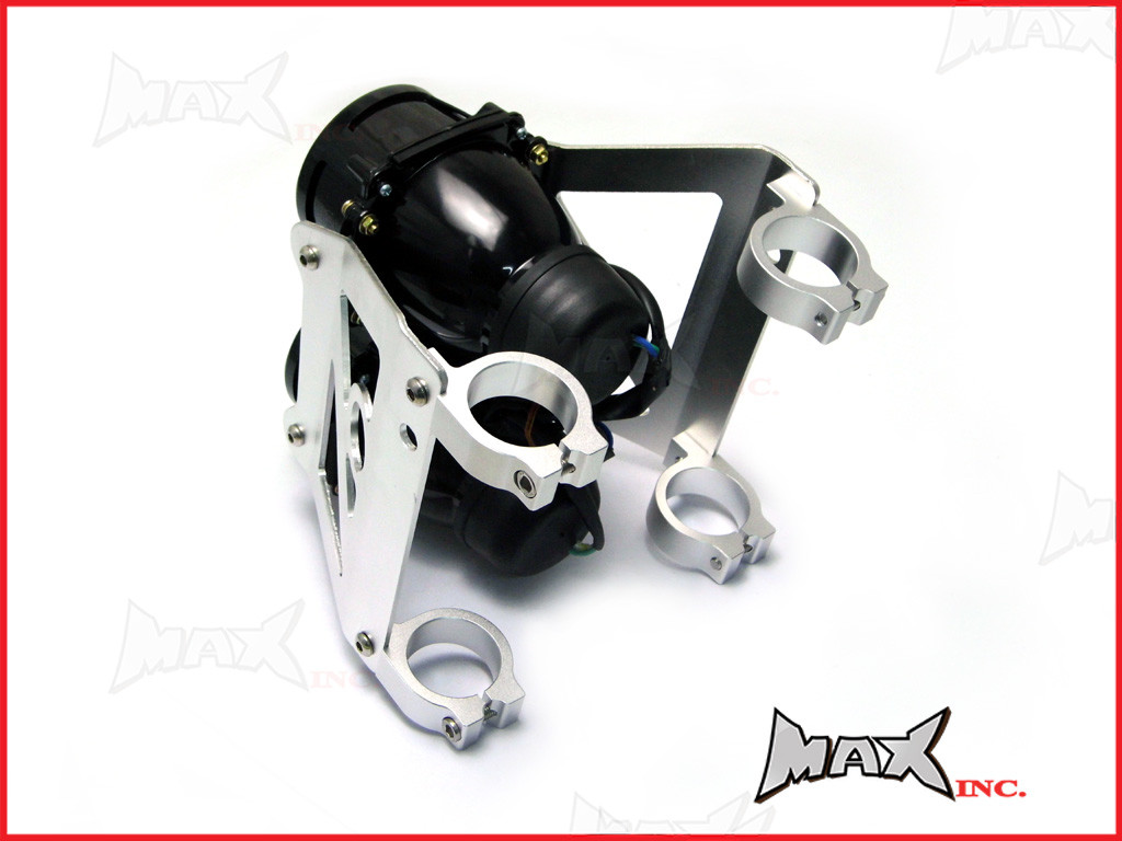 Dual Stacked Streetfighter Projector Headlight Set - Emarked & DOT Approved - 36/37mm