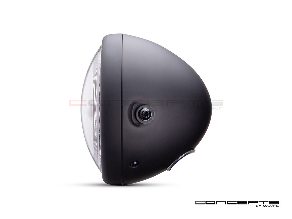 7.7 INCH High Quality Quad Projector LED Matte Black Metal Headlight + White Halo