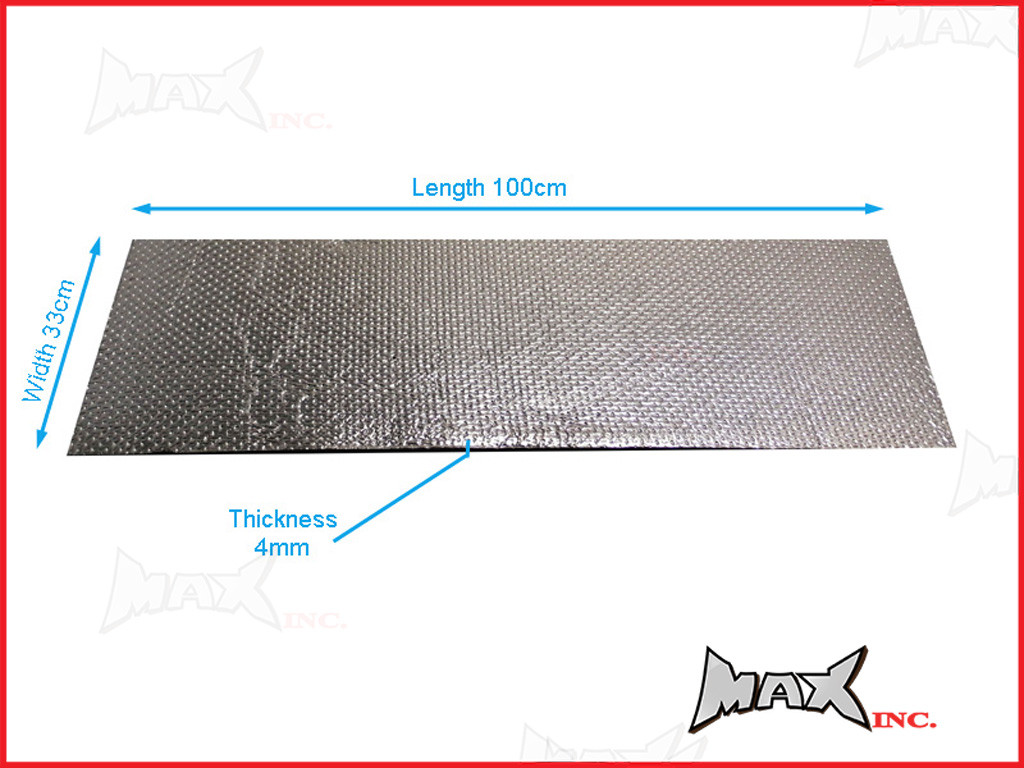 Self Adhesive Exhaust Aluminium Reflective Heat Shield - 100cm x 33cm