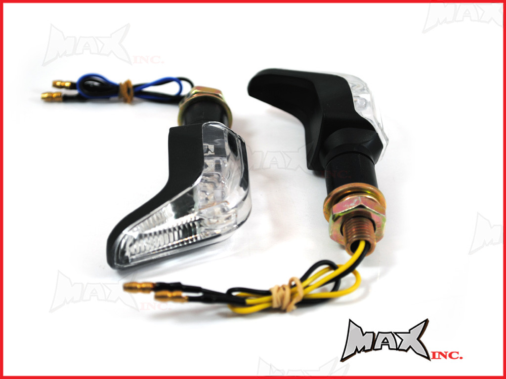 Black Mini Aero LED Turn Signals / Indicators - Small & Bright