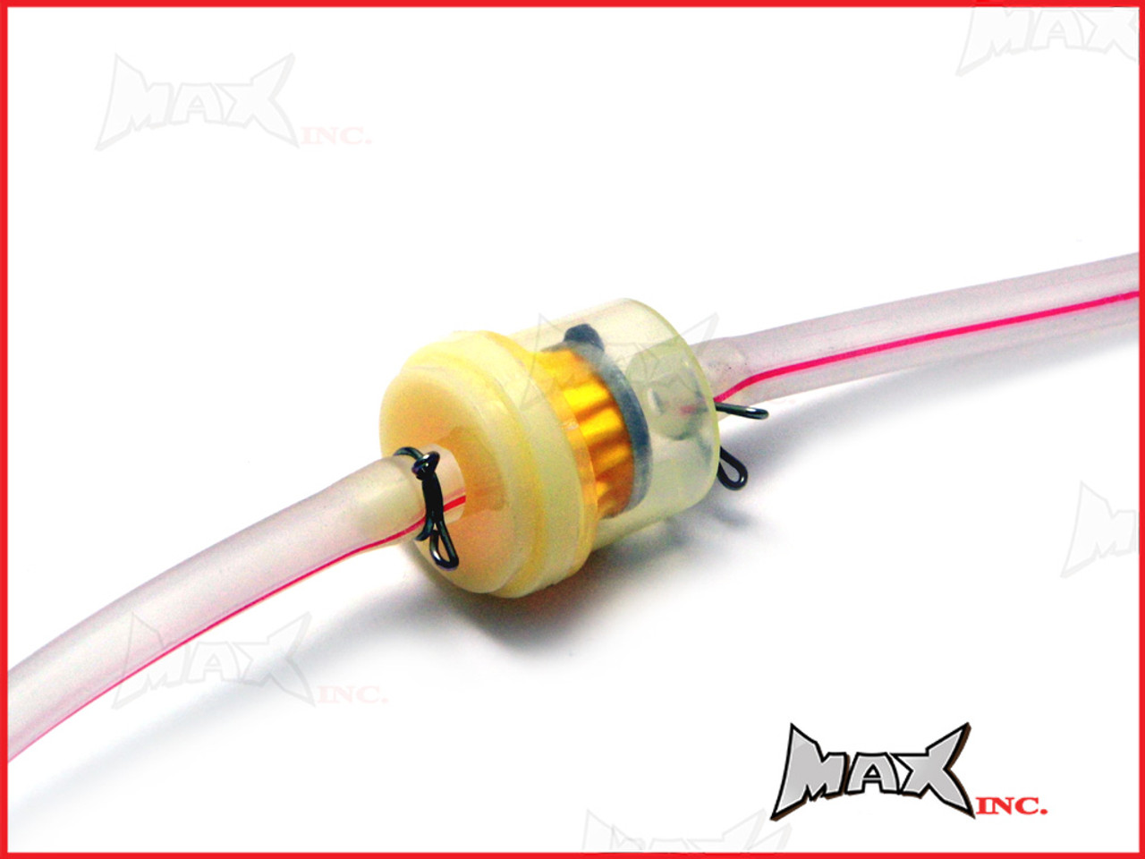 Clear 4mm Silicone Fuel Line Hose & Magnetic Filter - Length 15" (40cm)