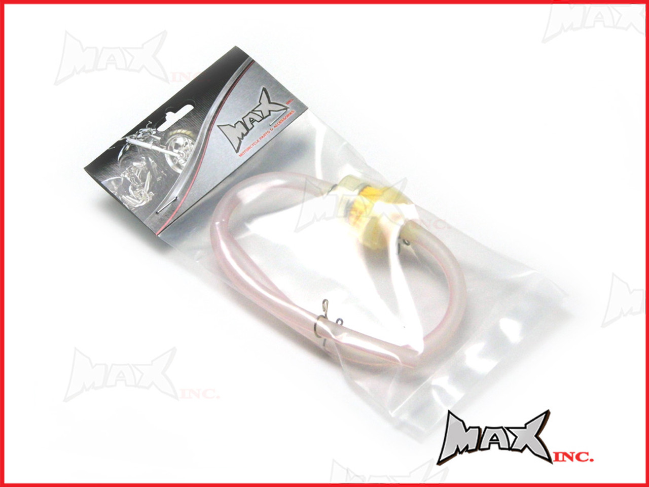 Clear 4mm Silicone Fuel Line Hose & Magnetic Filter - Length 15" (40cm)