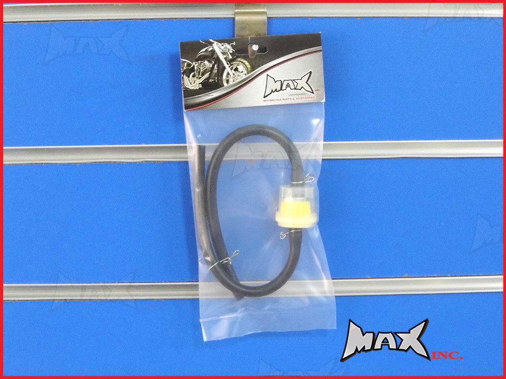 Black 4mm Silicone Fuel Line Hose & Magnetic Filter - Length 15" (40cm)