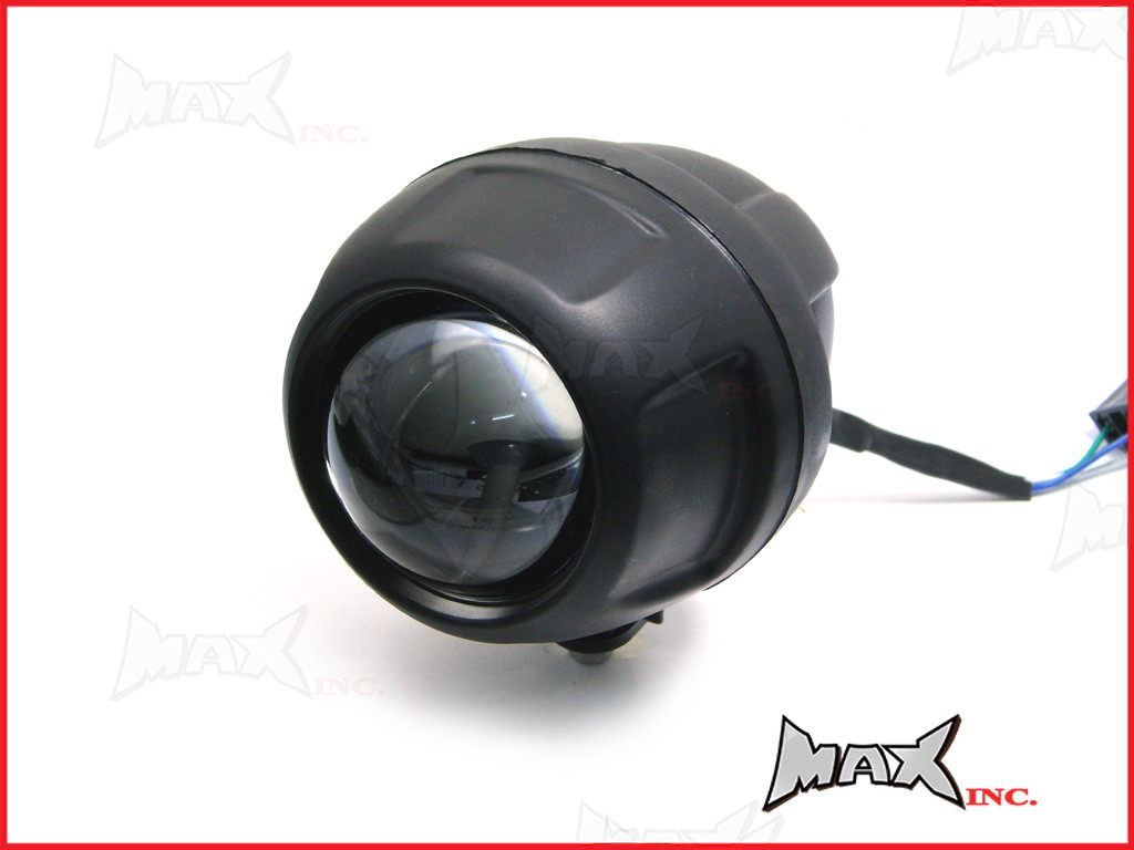 Black Universal Hi / Low Projector Custom Headlight - 55w Halogen Bulb