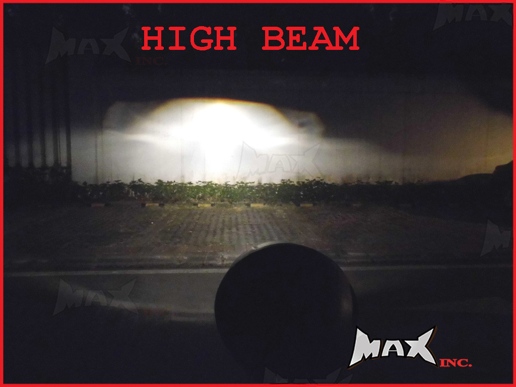 Black Universal Hi / Low Projector Custom Headlight - 55w Halogen Bulb